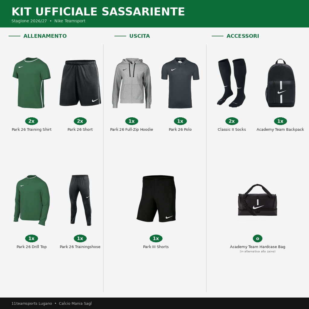 Kit Nike x Sassariente - obbligatorio